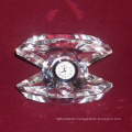 Personalized shell shaped crystal clock for weeding gift favors and decoration